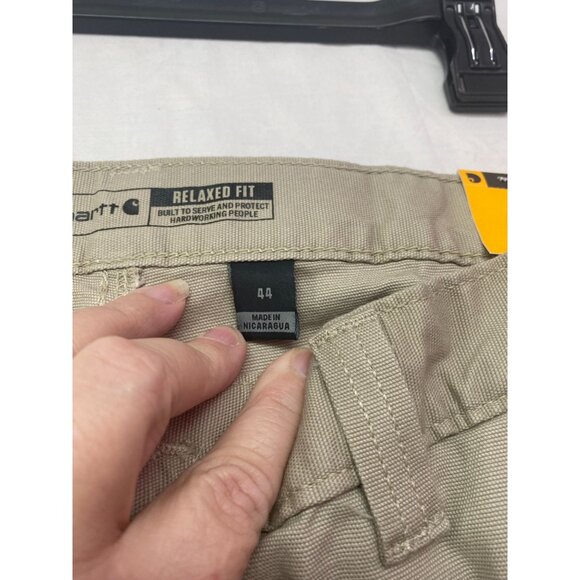 NWT Carhartt Men's Rugged Flex Work Shorts Tan Size 44 With Cell Phone Pocket - Picture 4 of 11